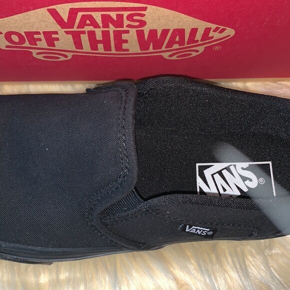 WOMEN VANS BLACK CANVAS SHOES - Picture 8 of 12